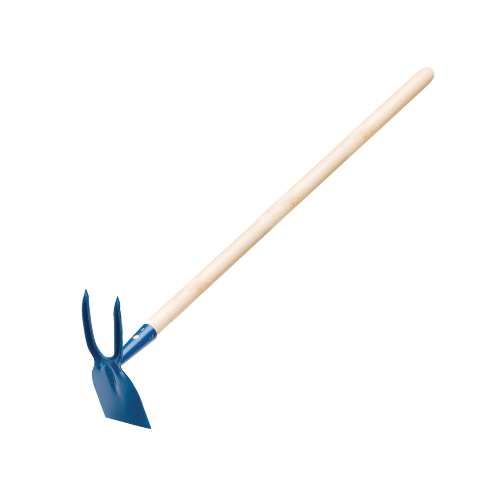 Zappetta Quadro Bidente Manico Legno 120cm – KOMBO Garden KO784