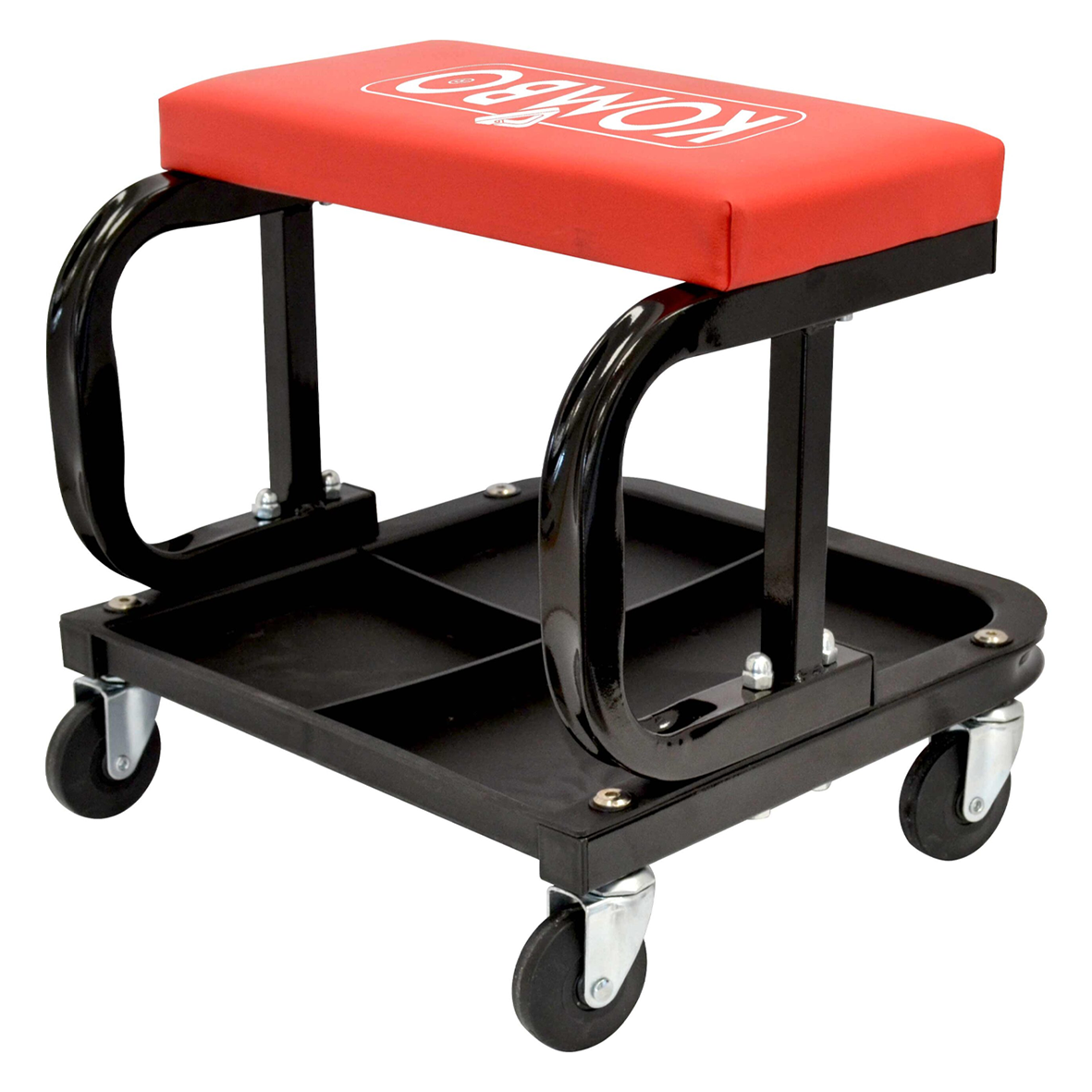 Sgabello Officina Imbottito con Ruote e Vassoio – KOMBO SGABX23