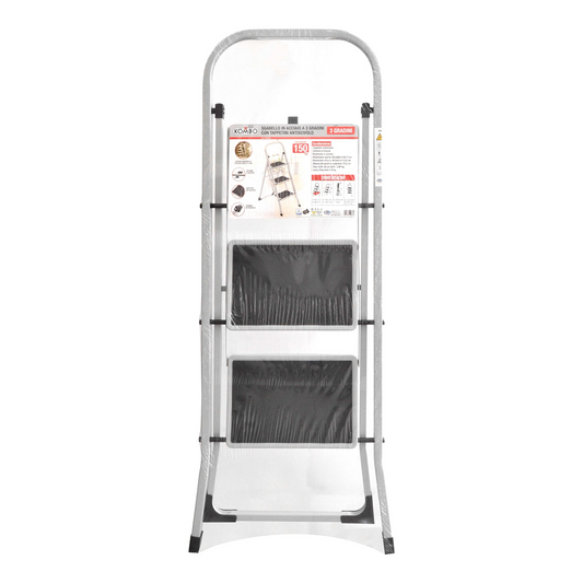 Scaletta Sgabello 3 Gradini Pieghevole 150 kg – KOMBO STEP002