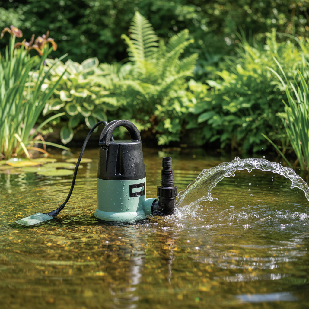 Pompa ad immersione KO291 in azione in giardino