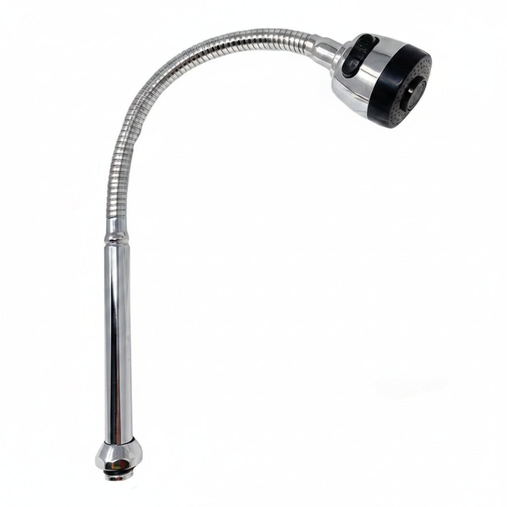 Canna Flessibile di Ricambio per Rubinetto Cucina 50cm Tubo Miscelatore Cromato Lucido Ruotabile a 360 Gradi con Doccetta a Doppio Getto Regolabile per Lavandino Casa – Generico 01974