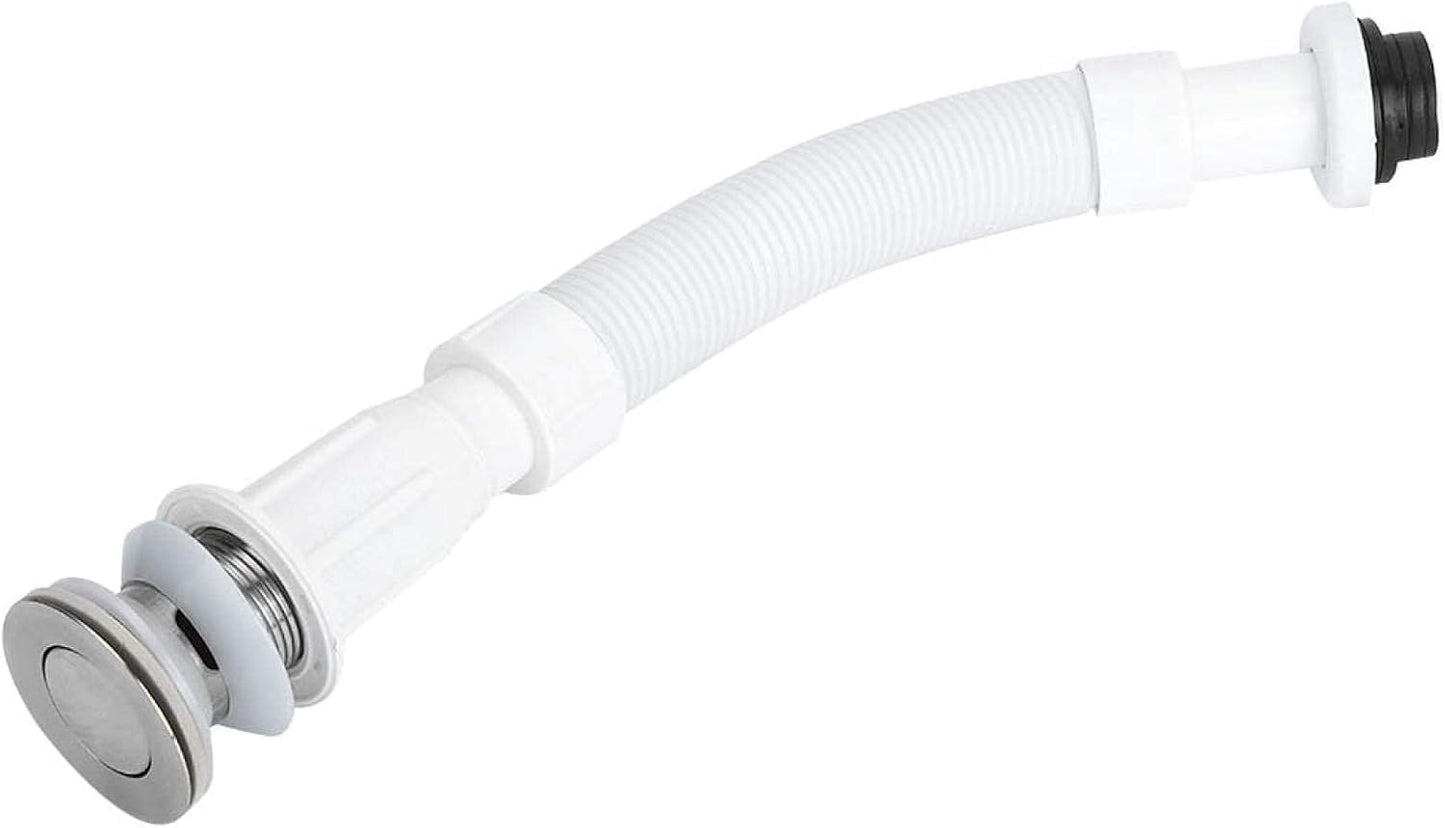 Set 2 Tubi Scarico Flessibili Universali 37mm Sifone Estensibile 1000mm Acciaio Inox PTFE Antiodore Bianco – GBTrade 02060