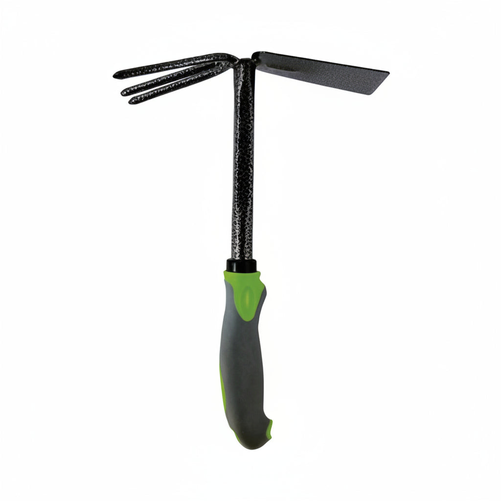 Zappetta da Giardino Doppio Uso in Acciaio al Carbonio 31cm Manico Ergonomico Antiscivolo in PVC e Polipropilene – KOMBO EM432