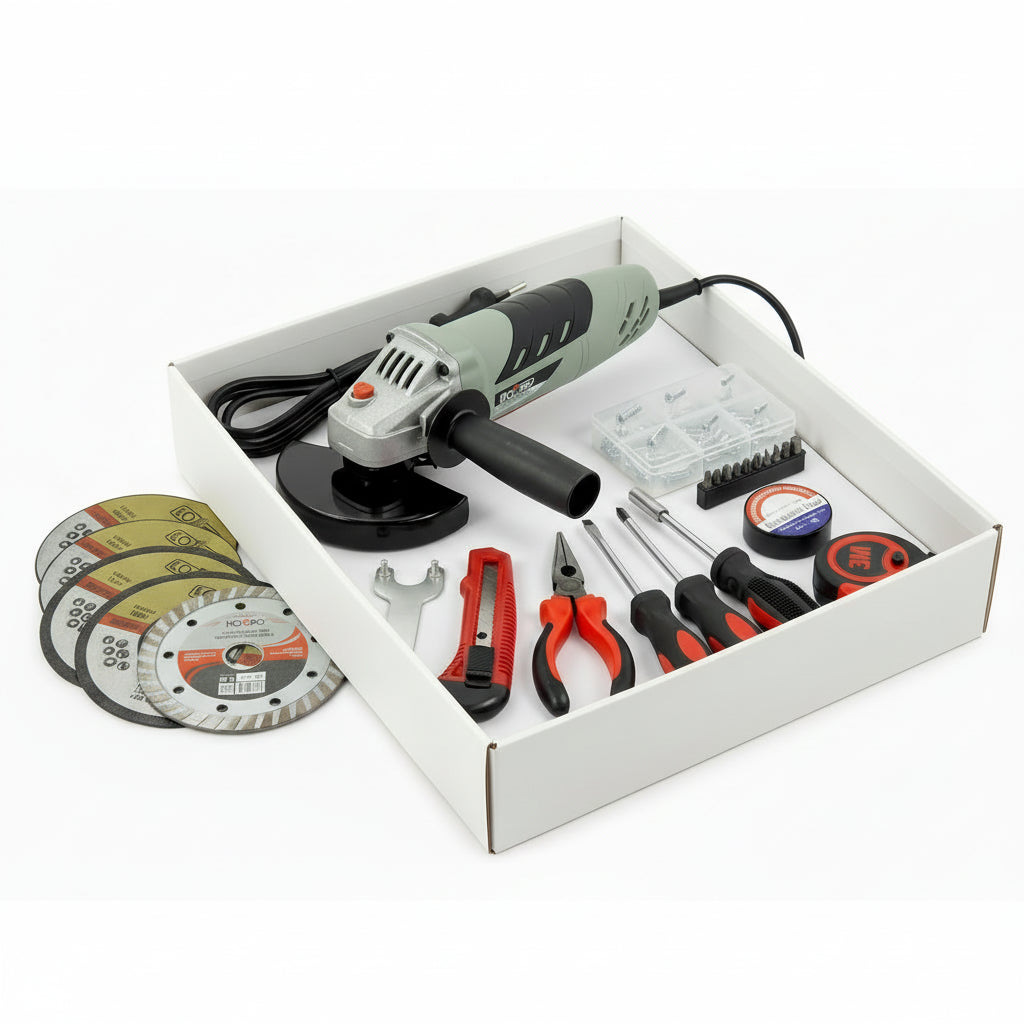 Smerigliatrice Angolare 710W Valigetta e 100 Accessori – KOMBO KIT601L