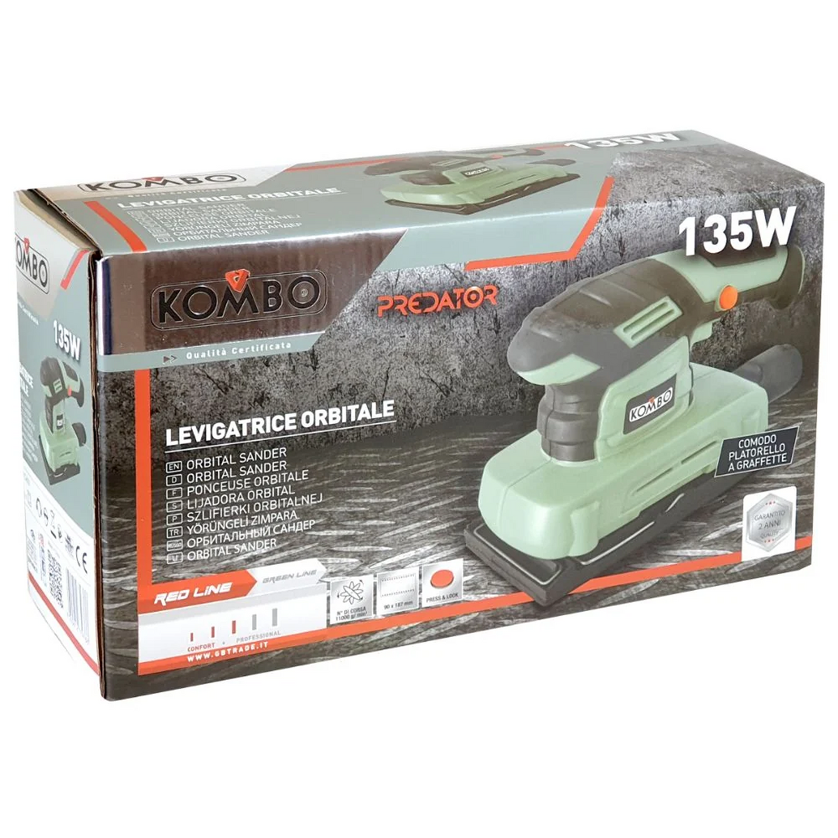 Levigatrice Orbitale Elettrica 135W – KOMBO KO603