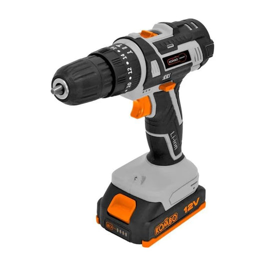 Trapano a Percussione Cordless 12V 2.0Ah Batteria Inclusa Velocità Variabile Frizione LED – KOMBO KOSMA001
