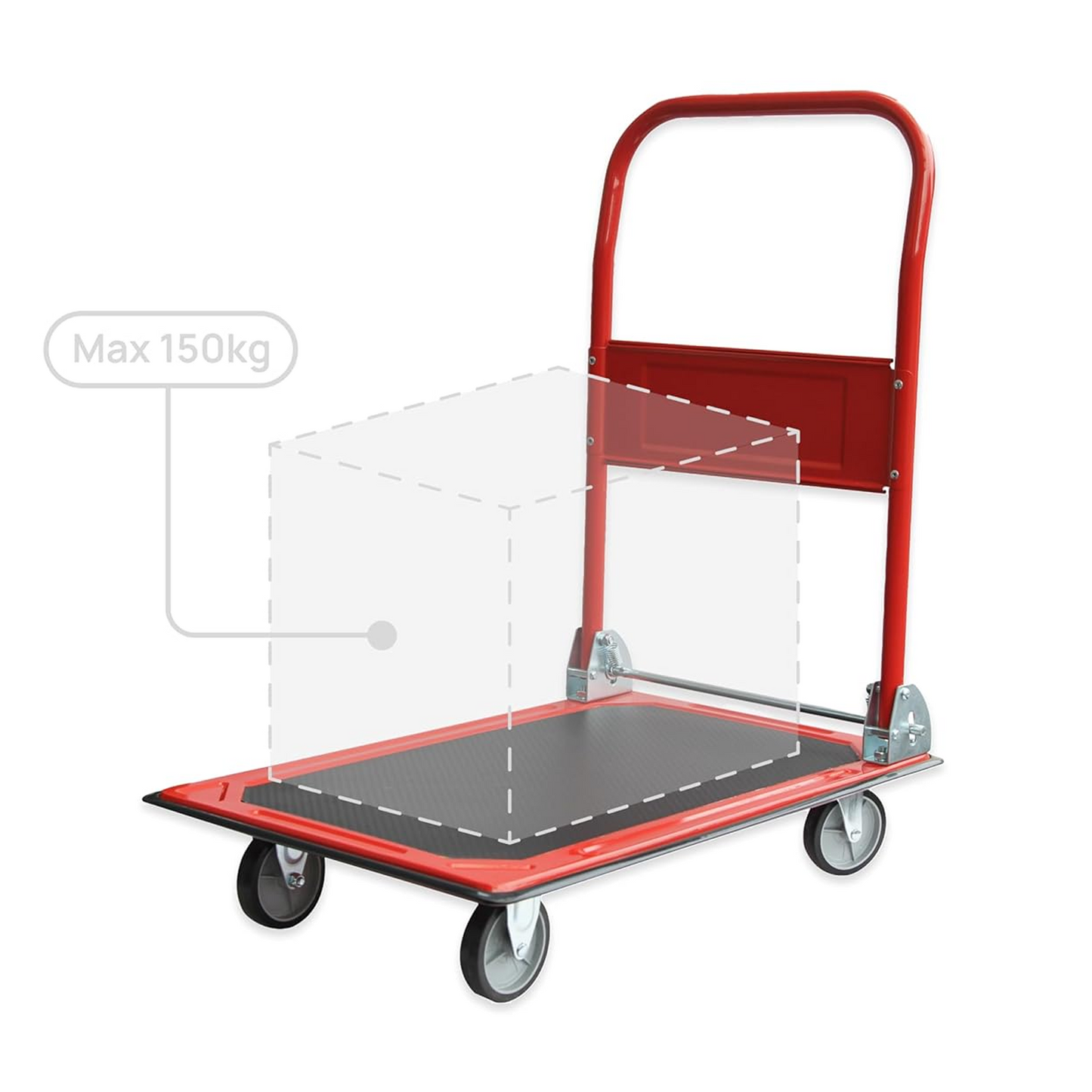Carrello Portatutto Pieghevole 150 kg Pianale 73x48 cm – KOMBO KOXX9