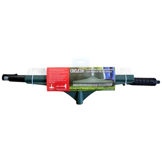 Scopa Rastrello Prato Sintetico Erba Artificiale 45 cm Manico Telescopico – KOMBO PRATOCLEAN001