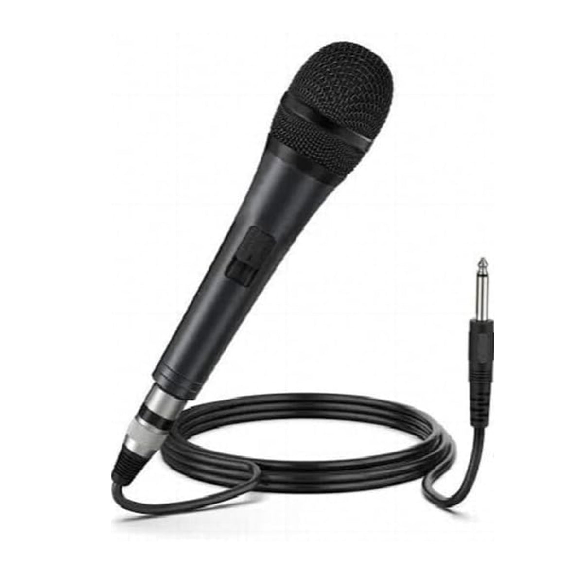 Microfono Cablato Professionale Jack 3.5mm Alta Fedeltà con Tecnologia Anti-Feedback Struttura Ergonomica Cavo 3 Metri Plug and Play per Karaoke Feste e Podcast Colore Nero – Andowl Q-MIC602