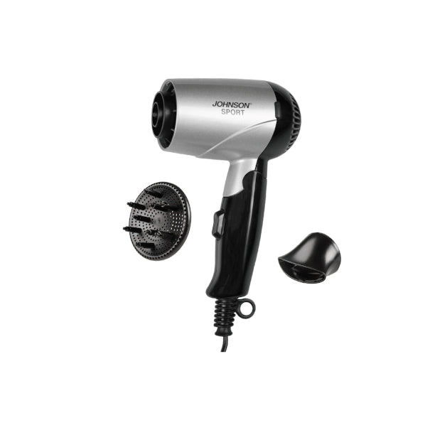 Asciugacapelli da Viaggio 1200W Doppio Voltaggio con Accessori – JOHNSON Sport SPOR-RW710S
