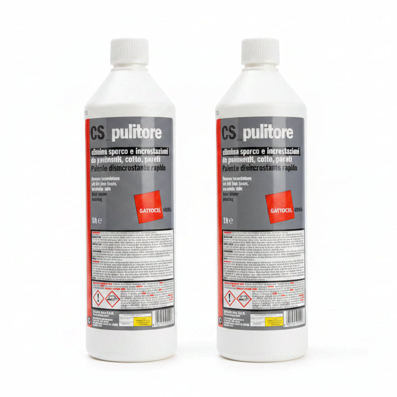 Pulente Disincrostante Acido per Edilizia 2x1L – GATTOCEL CS-PULITORE1L
