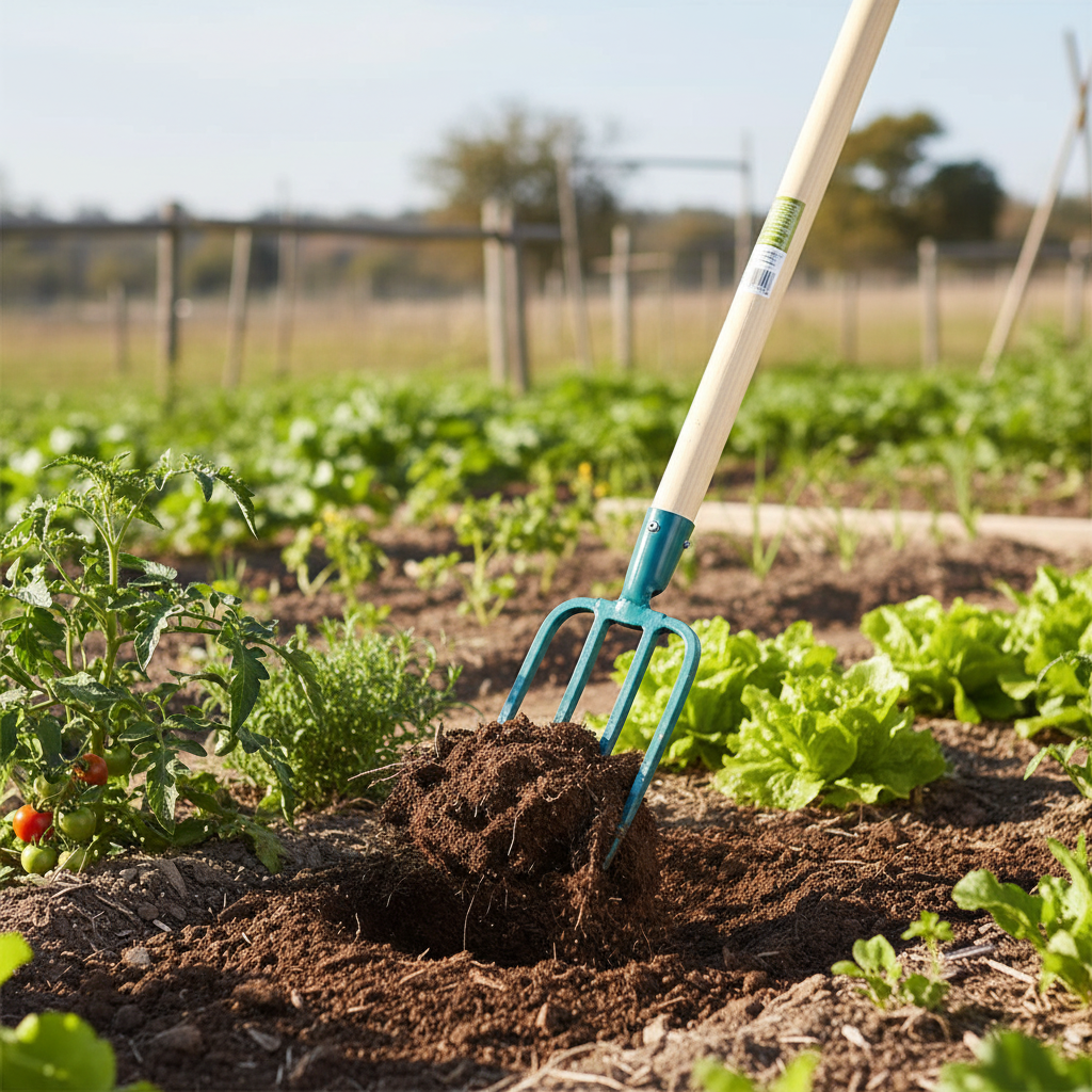 Forca da giardino KOMBO KO783 in azione