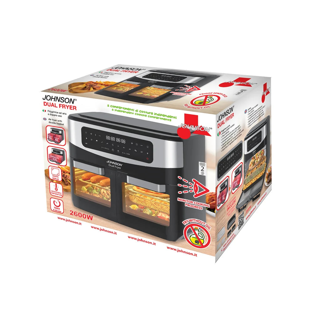 Friggitrice ad Aria Doppia 12L 2600W – JOHNSON DUALFRYER